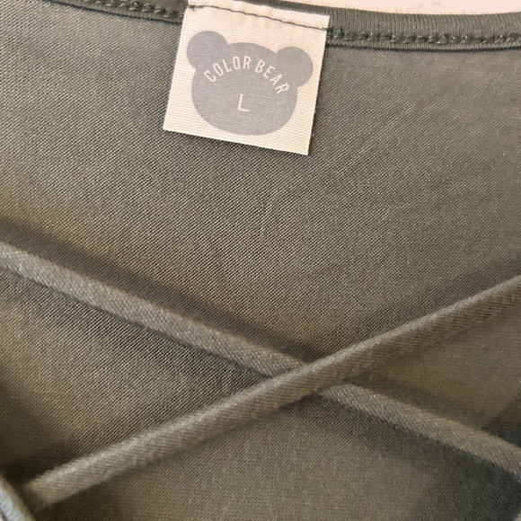 Elegant Olive Long Sleeve Tee - Picture 2 of 3